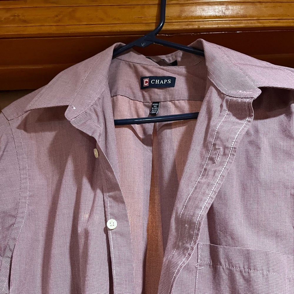 Chaps Red Check Button-Up Shirt - Picture 2 of 4